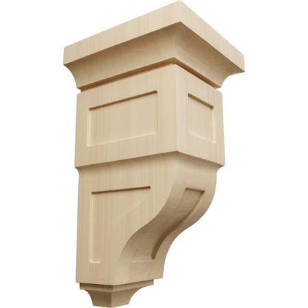 Ekena Millwork 7"W x 7 3/4"D x 14"H Jumbo Reyes Wood Corbel, Rubberwood CORW07X07X14RYRW